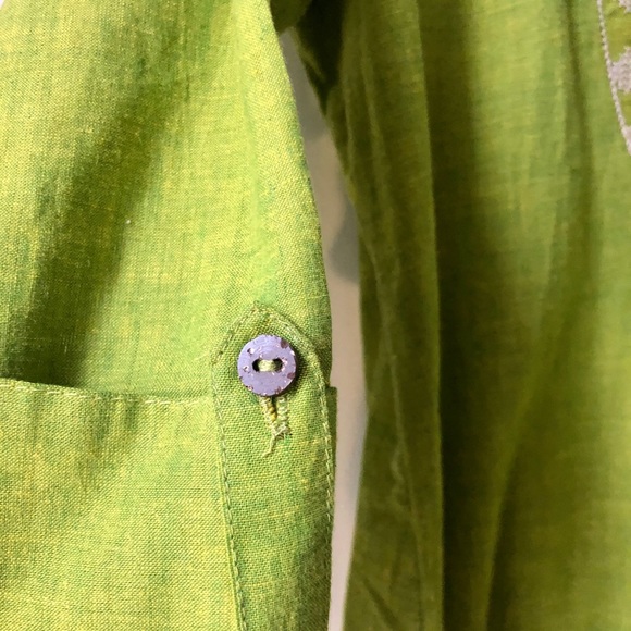 Soft lime green embroidered tunic - Picture 2 of 5